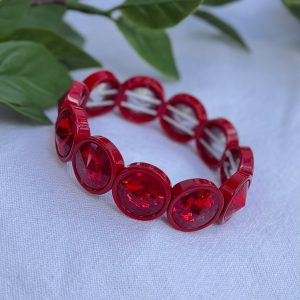Red Rhinestone Bracelet