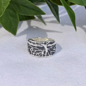 Black And Silver Stretch Ring