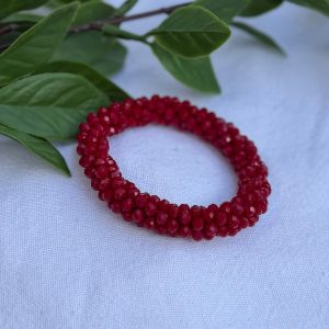 Maroon Beaded Bracelet
