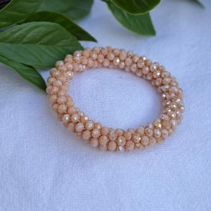 Peach Beaded Bracelet