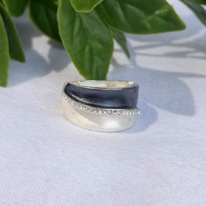 Black And White Stretch Ring