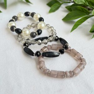 Black Bracelet Set