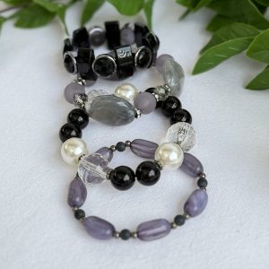 Black Bracelet Set