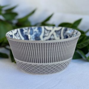 Grey And Blue Bowl