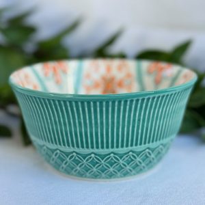 Teal And Orange Bowl