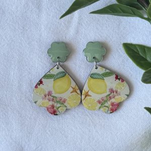 Light Green Lemon Earrings