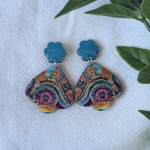 Turquoise Swirly Earrings
