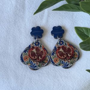 Blue Pomegranate Earrings