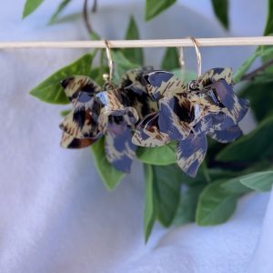 Leopard Hard Flower Earrings