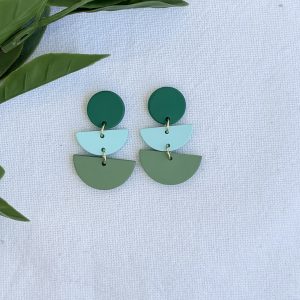 Multi Green Earrings