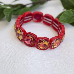 Red Rhinestone Bracelet