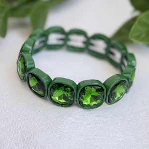 Green Rhinestone Bracelet